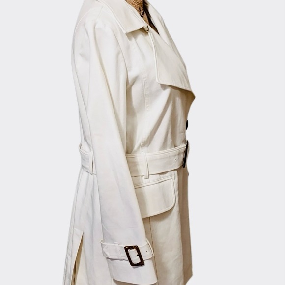 Talbots Double Breasted Trench Coat Size 12 - Picture 3 of 8